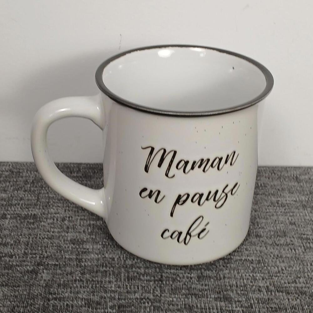 NEW In Box Attitudes Import “Maman en pause café” Ceramic Mug 14 oz 400 ml